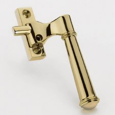 Aston Linford Casement Fastener Lockable Hook Plate RH Polished Brass Lacquered Aston Linford Casement Fastener Lockable Hook Plate RH Polished Brass Lacquered