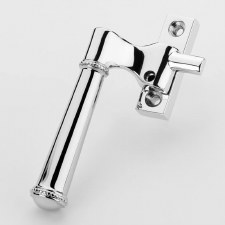 Aston Beaded Casement Fastener Lockable Hook Plate LH Polished Chrome