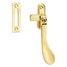 Spoon End Weatherseal Casement Fastener Polished Brass Unlacquered