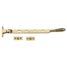 Heritage Reeded Casement Stay V892 10" Polished Brass Lacquered