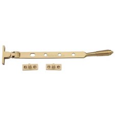 Heritage Reeded Casement Stay V892 10" Satin Brass Lacquered