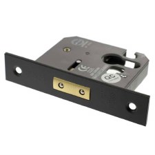 Mortice Euro Deadlock CE Marked 2.5" Matt Black