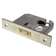 Mortice Euro Deadlock CE Marked 2.5" Satin Nickel