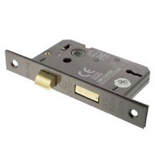 Mortice 3 Lever Sashlock CE Marked 2.5" Black Nickel