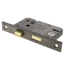 Mortice 3 Lever Sashlock CE Marked 2.5" Distressed Silver