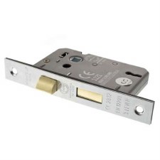 Mortice 3 Lever Sashlock CE Marked 2.5" Polished Chrome