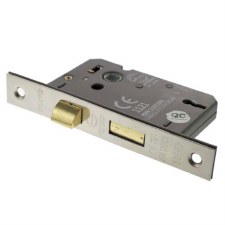 Mortice 3 Lever Sashlock CE Marked 2.5" Poished Nickel