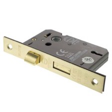 Mortice 3 Lever Sashlock CE Marked 2.5" Satin Brass