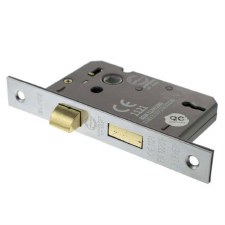 Mortice 3 Lever Sashlock CE Marked 2.5" Satin Chrome