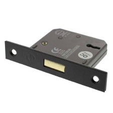 Mortice Deadlock CE Marked 2.5" Matt Black