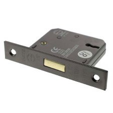 Mortice Deadlock CE Marked 2.5" Black Nickel