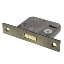 Mortice Deadlock CE Marked 2.5" Matt Antique Brass