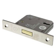 Mortice Deadlock CE Marked 2.5" Polished Nickel