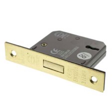 Mortice Deadlock CE Marked 2.5" Satin Brass