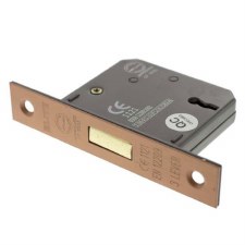 Mortice Deadlock CE Marked 2.5" Urban Satin Copper