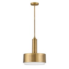 Hinkley Cedric Pendant Light Lacquered Brass & Opal Glass Hinkley Cedric Pendant Light Lacquered Brass & Opal Glass