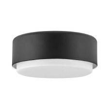 Hinkley Cedric Flush Ceiling Light Black & Opal Glass Hinkley Cedric Flush Ceiling Light Black & Opal Glass