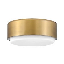 Hinkley Cedric Flush Ceiling Light Lacquered Brass & Opal Glass Hinkley Cedric Flush Ceiling Light Lacquered Brass & Opal Glass