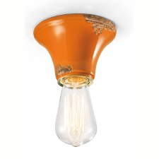 Ferroluce Ceiling Light C132 Vintage Arancio