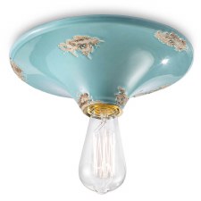 Ferroluce Ceiling Light C134 Vintage Azzurro