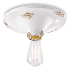 Ferroluce Ceiling Light C134 Vintage Bianco