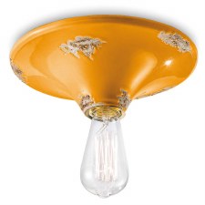 Ferroluce Ceiling Light C134 Vintage Giallo