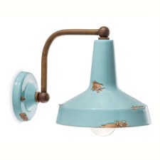 Ferroluce Wall Bracket Light C1420 Vintage Azzurro