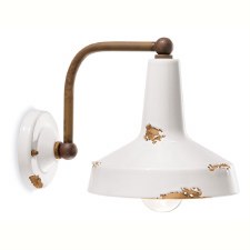 Ferroluce Wall Bracket Light C1420 Vintage Bianco