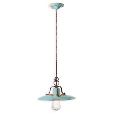 Ferroluce Ceiling Light C1442 Vintage Azzurro