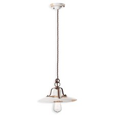 Ferroluce Ceiling Light C1442 Vintage Bianco