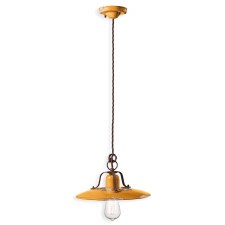 Ferroluce Ceiling Light C1442 Vintage Giallo