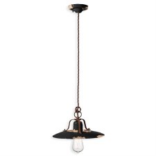 Ferroluce Ceiling Light C1442 Vintage Nero