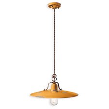 Ferroluce Ceiling Light C1443 Vintage Giallo