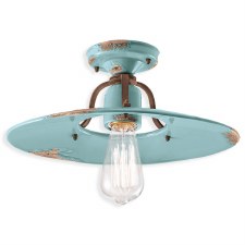 Ferroluce Ceiling Light C1445 Vintage Azzurro