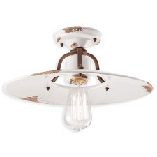 Ferroluce Ceiling Light C1445 Vintage Bianco