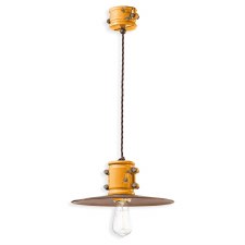 Ferroluce Ceiling Light C1522 Vintage Giallo