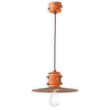 Ferroluce Ceiling Light C1522 Vintage Arancio