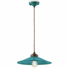 Ferroluce Pendant Ceiling Light C1631 Petrolio