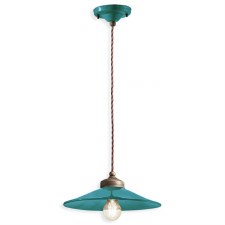 Ferroluce Pendant Ceiling Light C1635 Petrolio