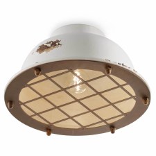 Ferroluce Flush Ceiling Light C1760 Vintage Bianco