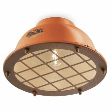 Ferroluce Flush Ceiling Light C1760 Vintage Arancio