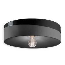 Ferroluce Flush Ceiling Light C1792 Nero Carbone