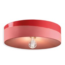 Ferroluce Flush Ceiling Light C1792 Rosso Corallo
