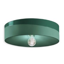 Ferroluce Flush Ceiling Light C1792 Verde Bottiglia