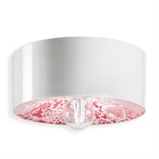 Ferroluce Flush Ceiling Light C1793 Ming Rosso