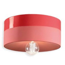 Ferroluce Flush Ceiling Light C1793 Rosso Corallo
