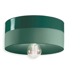 Ferroluce Flush Ceiling Light C1793 Verde Bottiglia