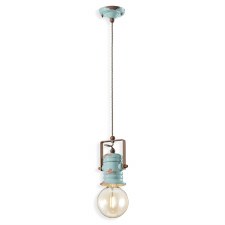 Ferroluce Ceiling Light C1840 Vintage Azzurro