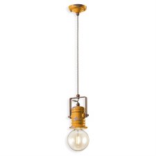 Ferroluce Ceiling Light C1840 Vintage Giallo