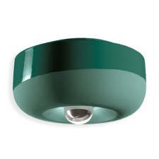 Ferroluce Flush Ceiling Light C2542 Verde Bottiglia